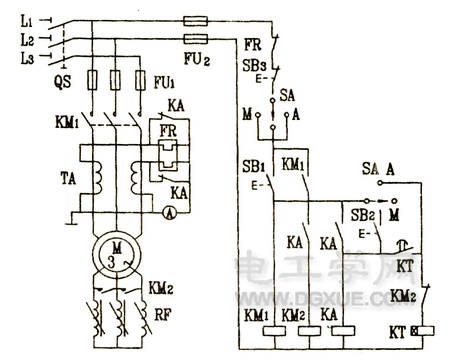 三相电动机的频敏变阻器启动控制电路图解