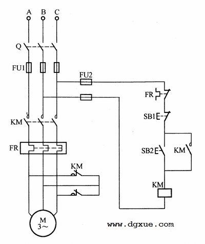 电动机的制动控制电路接线图