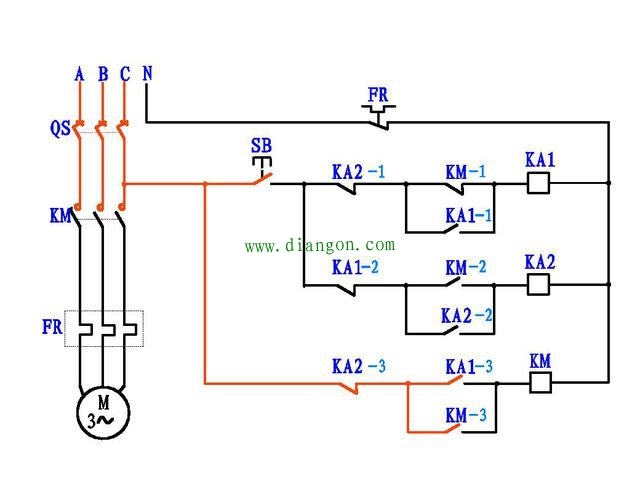 一个按钮控制电机启动停止电路原理图解 很多老电工都搞不懂