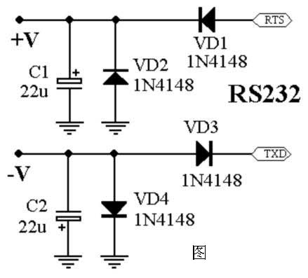 RS232口为单片机工作电源